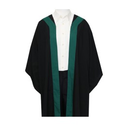 量身訂製帶有綠色飾面的黑色禮服       設計香港理工大學高級文憑/證書畢業袍     香港理工大學醫療及社會科學院    畢業袍生產商  PolyU   DA541 量身訂製帶有綠色飾面的黑色禮服       設計香港理工大學高級文憑/證書畢業袍     香港理工大學醫療及社會科學院    畢業袍生產商  PolyU   DA541